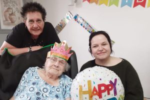 A family birthday celebration - Ash Lodge respite guests are treated the same as all our full-time residents